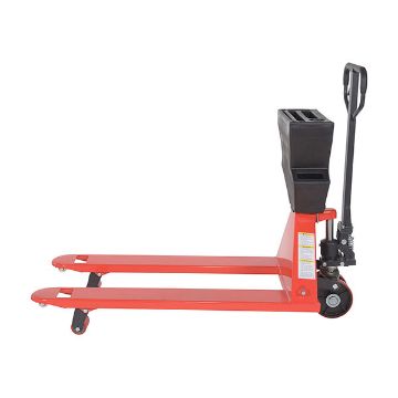 Steel/Plastic Pallet Truck 61-3/16" x 27" x 48" 5500 Lb. Capacity Red with Black P-Caddy 50 Steel/Plastic Pallet Truck - PM5-2748-UP-002