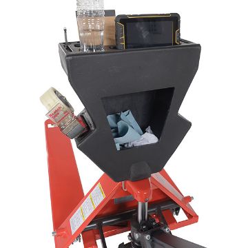 Steel/Plastic Pallet Truck 61-3/16" x 27" x 48" 5500 Lb. Capacity Red with Black P-Caddy 70 Steel/Plastic Pallet Truck - PM5-2748-UP-002