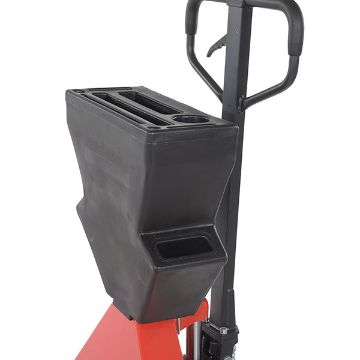Steel/Plastic Pallet Truck 61-3/16" x 27" x 48" 5500 Lb. Capacity Red with Black P-Caddy 80 Steel/Plastic Pallet Truck - PM5-2748-UP-002