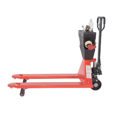 Steel/Plastic Pallet Truck 61-3/16" x 27" x 48" 5500 Lb. Capacity Red with Black P-Caddy 90 Steel/Plastic Pallet Truck - PM5-2748-UP-002