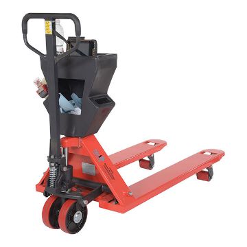 Steel/Plastic Pallet Truck 61-3/16" x 27" x 48" 5500 Lb. Capacity Red with Black P-Caddy 100 Steel/Plastic Pallet Truck - PM5-2748-UP-002