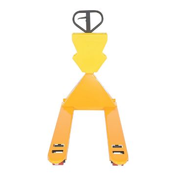 Steel/Plastic Pallet Truck 61-3/16" x 27" x 48" 5500 Lb. Capacity Yellow with Yellow P-Caddy 30 Steel/Plastic Pallet Truck - PM5-2748-Y-UP-001