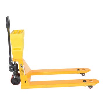 Steel/Plastic Pallet Truck 61-3/16" x 27" x 48" 5500 Lb. Capacity Yellow with Yellow P-Caddy 50 Steel/Plastic Pallet Truck - PM5-2748-Y-UP-001