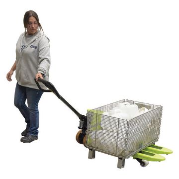 Steel Pramac Mini Hand Pallet Truck Hand Pump 46" x 15-3/4" x 46" 5500 Lb. Capacity Green/Black 70 Steel Pramac Mini Hand Pallet Truck - PMC-PM5-1632