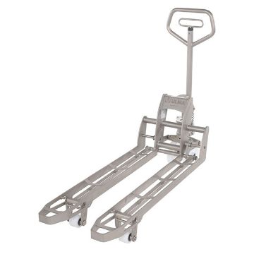 304L Stainless Steel Hydraulic Hand Pump Pallet Jack 20 in. X 45 in. 3,300 Lb. Capacity Silver 10 304L Stainless Steel Hydraulic Hand Pump Pallet Jack - ULM-PM-2045-30