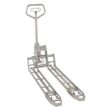 304L Stainless Steel Hydraulic Hand Pump Pallet Jack 20 in. X 45 in. 3,300 Lb. Capacity Silver 20 304L Stainless Steel Hydraulic Hand Pump Pallet Jack - ULM-PM-2045-30