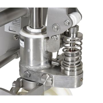 304L Stainless Steel Hydraulic Hand Pump Pallet Jack 27 in. X 45 in. 3,300 Lb. Capacity Silver 50 304L Stainless Steel Hydraulic Hand Pump Pallet Jack - ULM-PM-2745-30