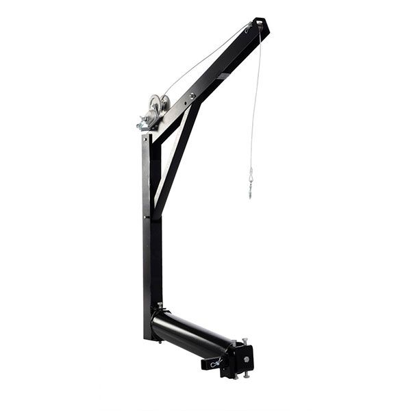 Trailer hitch-mounted-jib-crane-pickup-truck