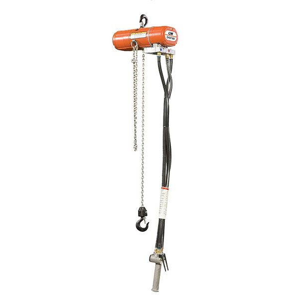 Air Chain Hoist 600 Lb Cap 10 Ft Lift
