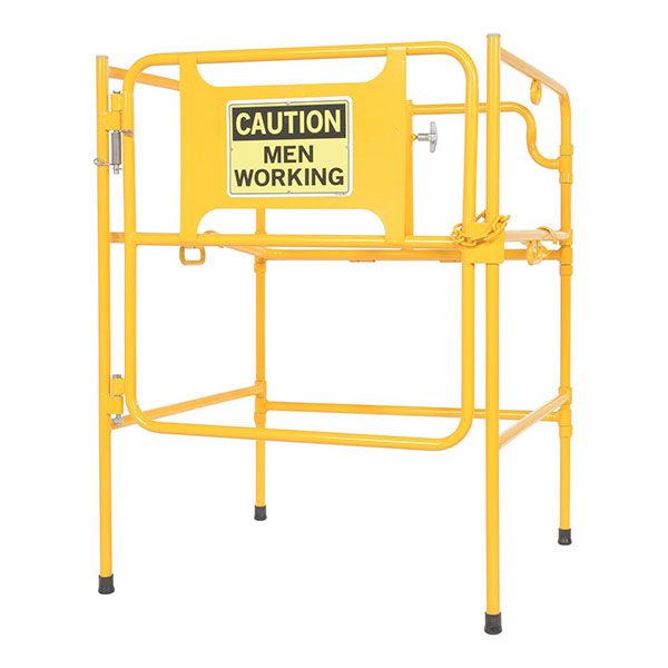 Man Hole Guard Rail Up To 32" With Sign