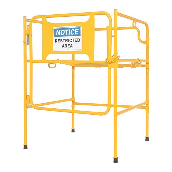 Man Hole Guard Rail Up To 32" With Sign