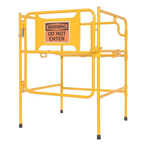 Man Hole Guard Rail Up To 32" With Sign