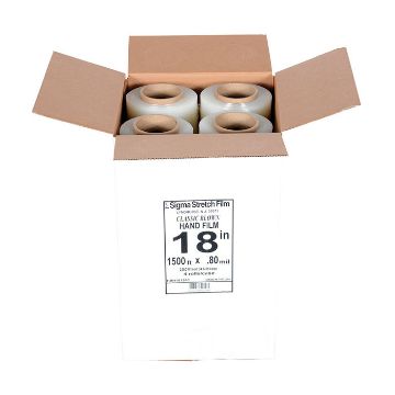 Stretch Wrap - 4PK for Hand Held Wrappers - P/N: SRF-18 b Clear Stretch Wrap for Hand Held Wrapper 1,500 Feet 4pk