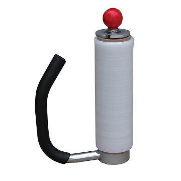 Lightweight shrink wrap dispenser with tension control. Model SW-HAND-R Stretch wrap dispenser with foam ergo style handle knob top handle - SW-HAND-R