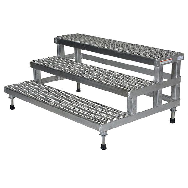Adjustable SS Steps Stand 3 Step 48 X 34