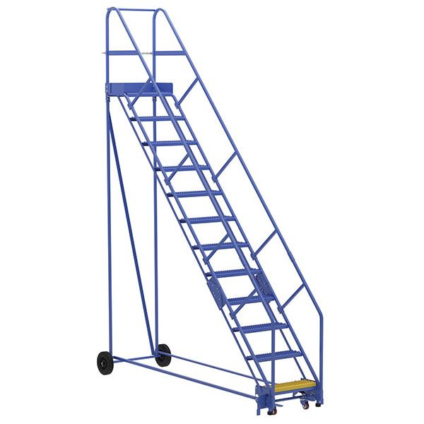 Warehouse Ladder 50 Degree Angle, Grip Strut 12 Stp 14 In.