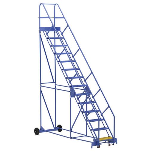 Warehouse Ladder 50 Degree Angle, Grip Strut 14 Stp 14 In.