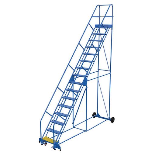 Warehouse Ladder 50 Degree Angle, Grip Strut 16 Stp 14 In.