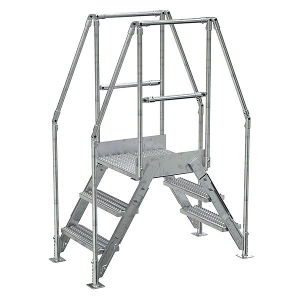 Aluminum Cross Over Ladder 14" Wide 3 Step