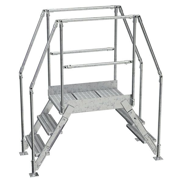 Aluminum Cross Over Ladder 26" Wide 3 Step