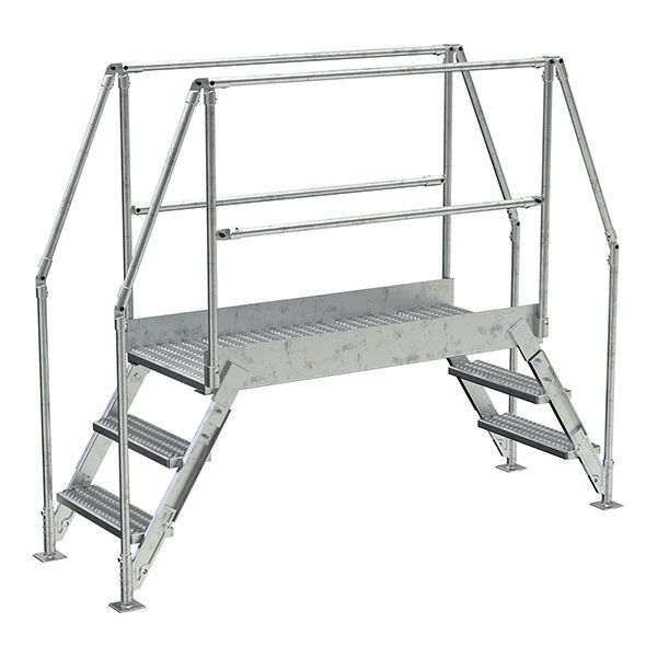 Aluminum Cross Over Ladder 50" Wide 3 Step