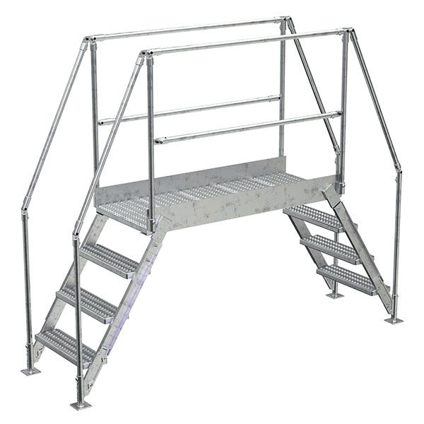 Aluminum Cross Over Ladder 50" Wide 4 Step