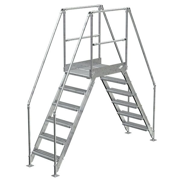 Aluminum Cross Over Ladder 26" Wide 6 Step