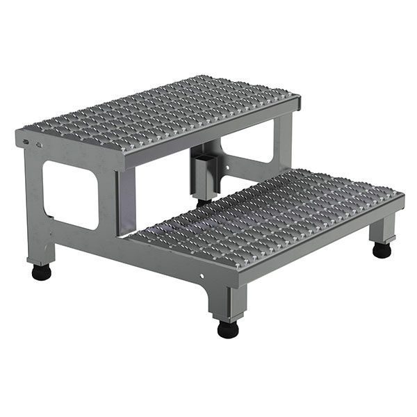 Alum Adjustable Step Stand 2-Step 24X23