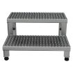 Alum Adjustable Step Stand 2-Step 24X23