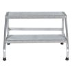 Aluminum Step Stand - 2 Step Wide Welded