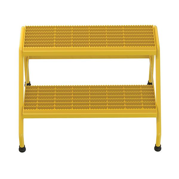 Alum Step Stand- 2 Step Wide Welded Yell