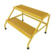 Alum Step Stand- 2 Step Wide Welded Yell