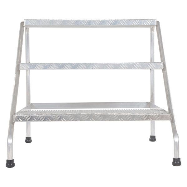 Aluminum Step Stand - 3 Step Wide Welded