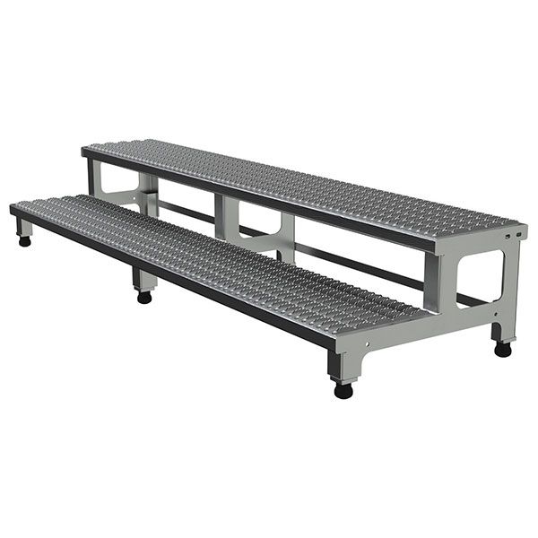 Adjustable Alum Steps Stand 2 Step 72 X 23 - P/N: ASP-72-A