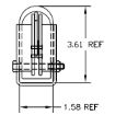 1846-102XL - Standard Garment Bar, Adjusts from: 99.1" to 101.2" for 102" Trailers
