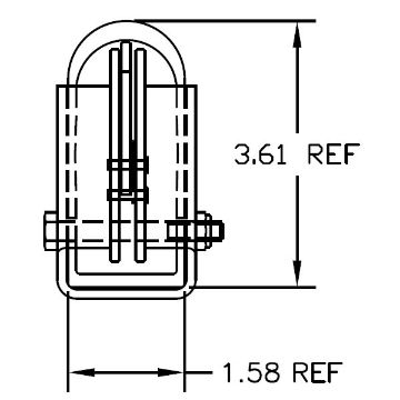 Garment Bar, Adjusts from: 99.1" to 101.2" for 102" Trailers DRAW 2 1846-102XL - Standard Garment Bar, Adjusts from: 99.1" to 101.2" for 102" Trailers