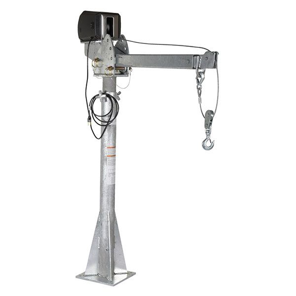 Ac Powered Jib Crane 2K 3-5 Ft Boom Galv