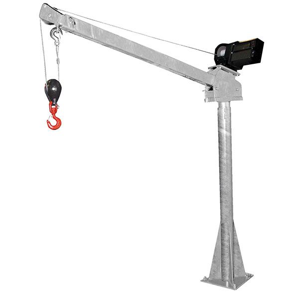 Dc Powered Jib Crane 2K 3-5 Ft Boom Galv