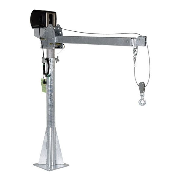 Ac Powered Jib Crane 2K 4-7 Ft Boom Galv