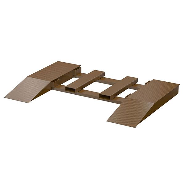 Steel Wheel Risers With Pick-Up Loop 60 X 18 X 10.25