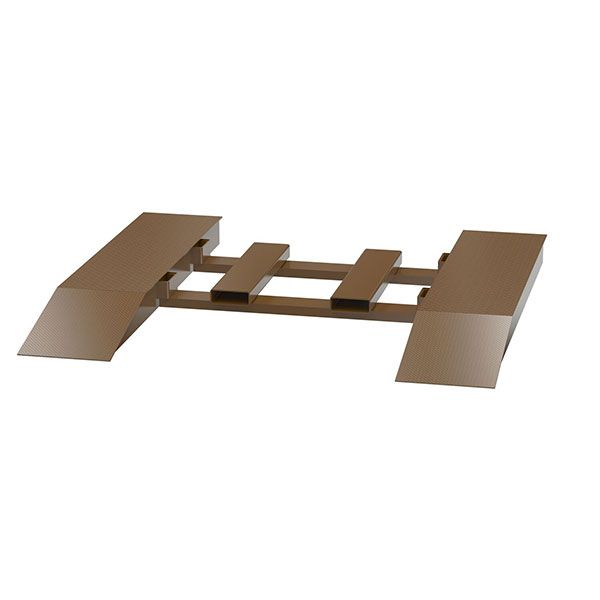 Steel Wheel Risers With Pick-Up Loop 96 X 18 X 10.25