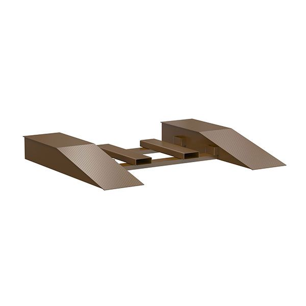 Steel Wheel Risers With Pick-Up Loop 60 X 18 X 6.25