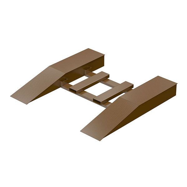 Steel Wheel Risers With Pick-Up Loop 72 X 18 X 6.25