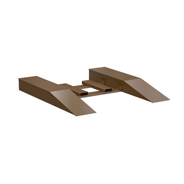 Steel Wheel Risers With Pick-Up Loop 84 X 18 X 6.25