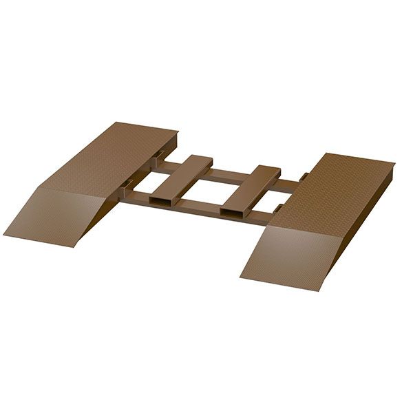 Steel Wheel Risers With Pick-Up Loop 96 X 24 X 10.25