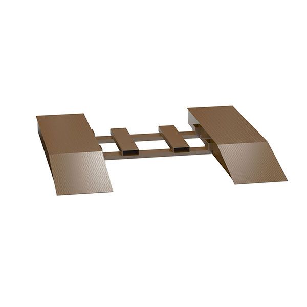 Steel Wheel Risers With Pick-Up Loop 96 X 24 X 12.25