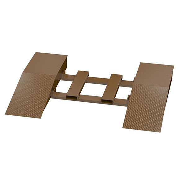 Steel Wheel Risers With Pick-Up Loop 72 X 24 X 6.25