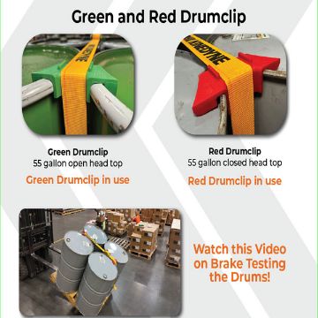 Drumclip drum securement clip for transporting drums, P/N: 9906 types Drumclip drum securement clip for transporting drums. 9906 types