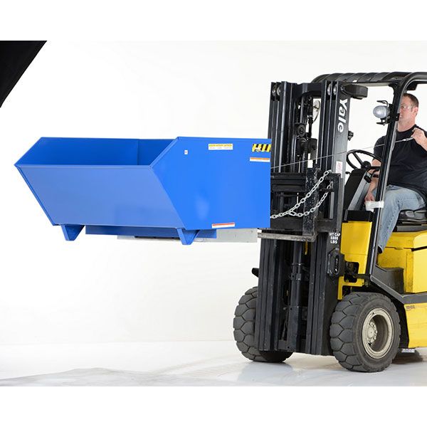 Low Profile Hopper Md 1 Cubic Yard-Blue