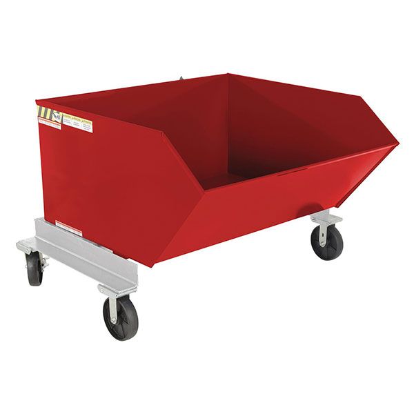 Portable Hopper Tilt Refuse 1.0 Cubic Yd Red